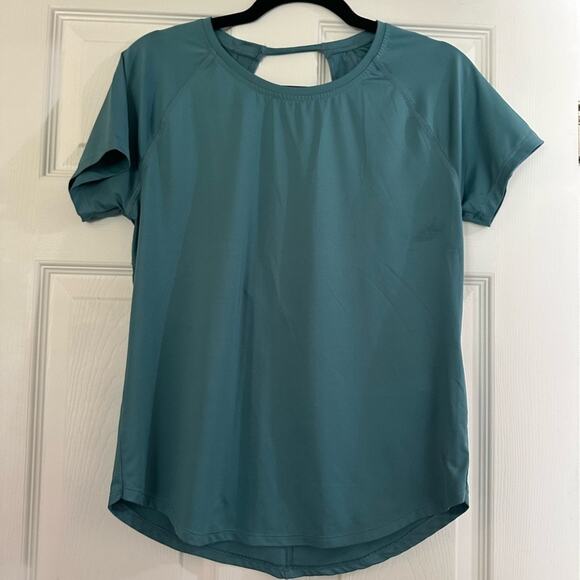 Teal Under Armor Open Back Short Sleeve Shirt - Picture 2 of 3